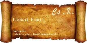 Csobai Kamil névjegykártya